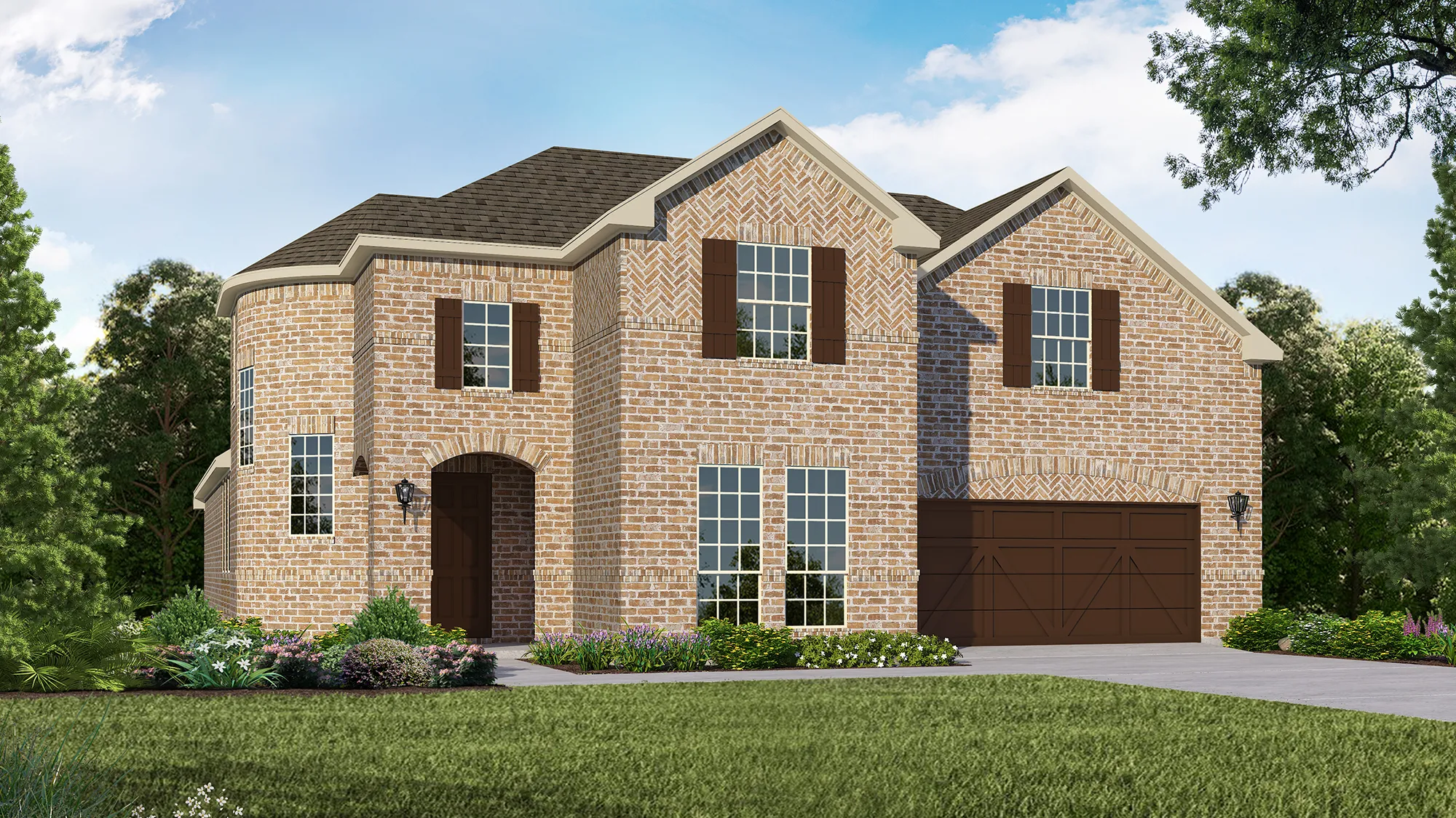 Plan 1687 Elevation A by American Legend Homes