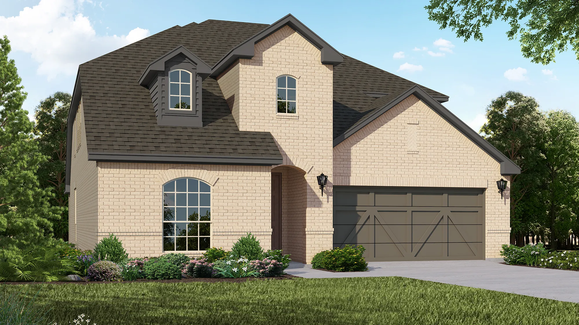 Plan 1528 Elevation A by American Legend Homes