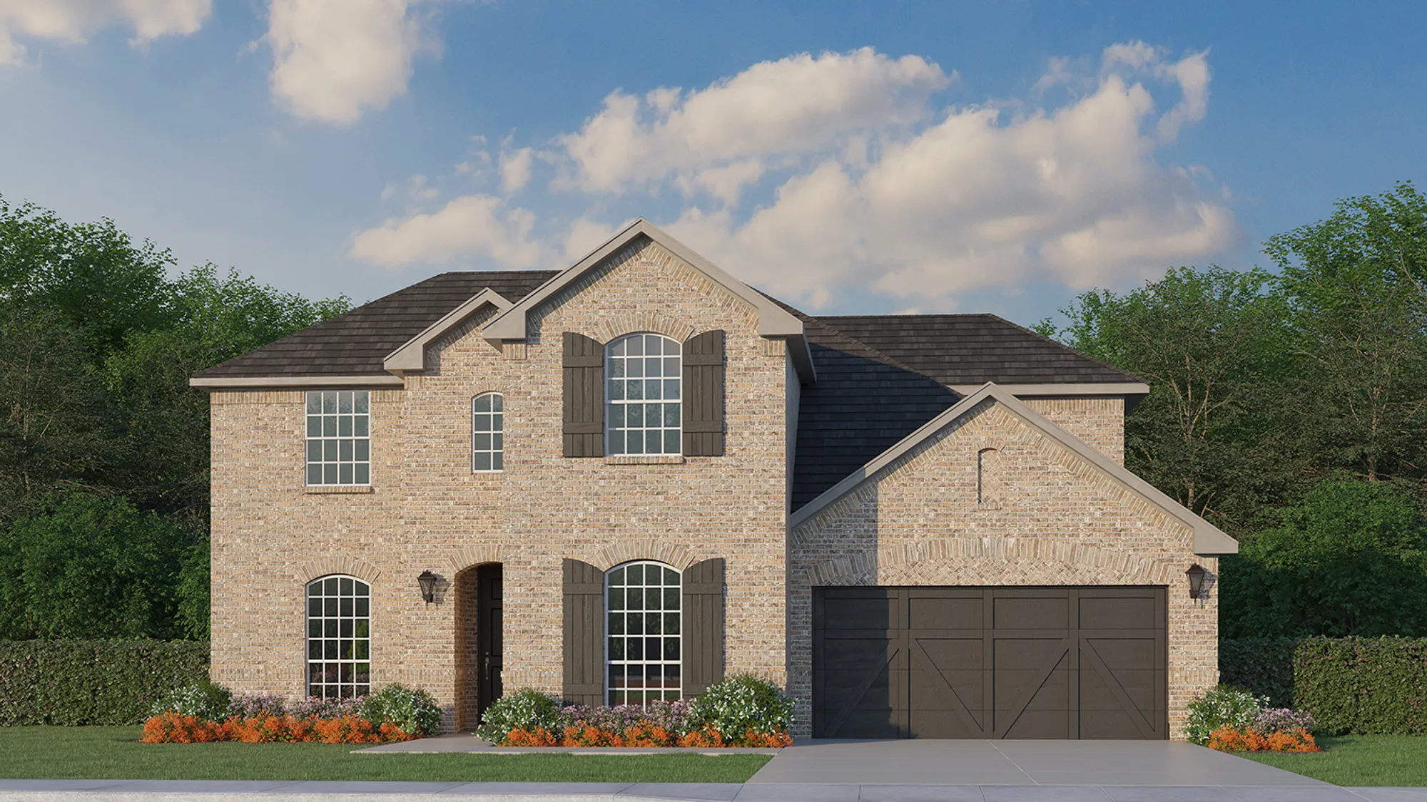 Plan 1689 Elevation A by American Legend Homes