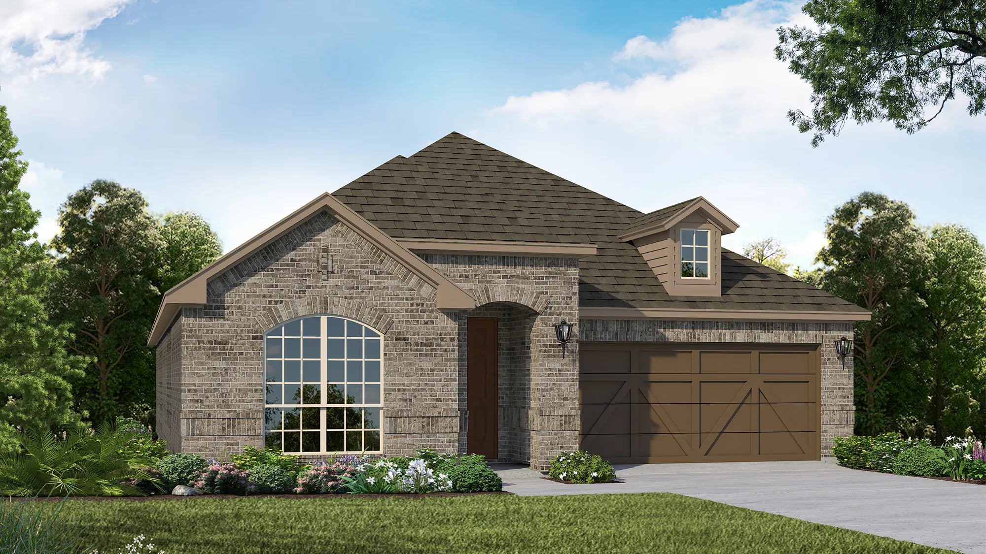 Plan 1522 Elevation A by American Legend Homes