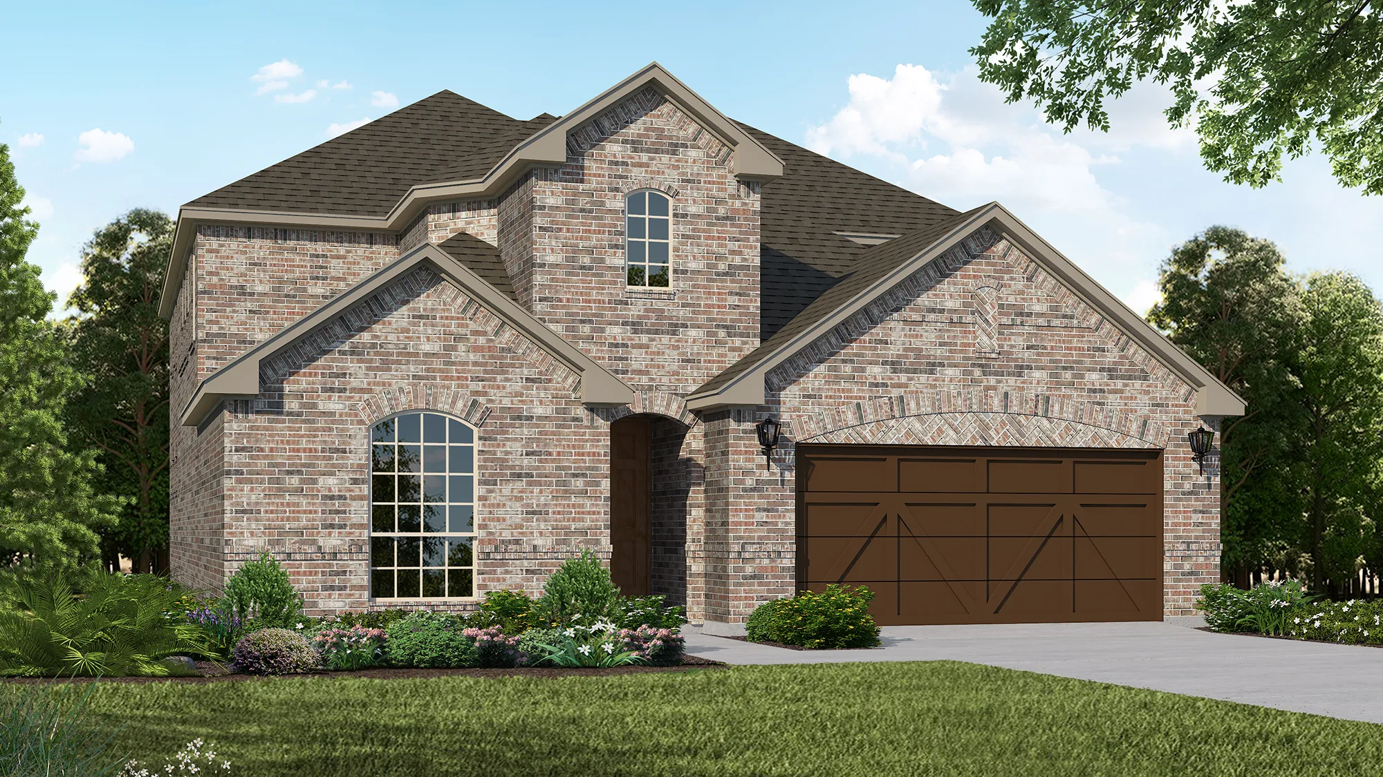 Plan 1527 Elevation A by American Legend Homes