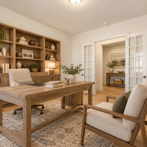 Virtually staged photo - Home office