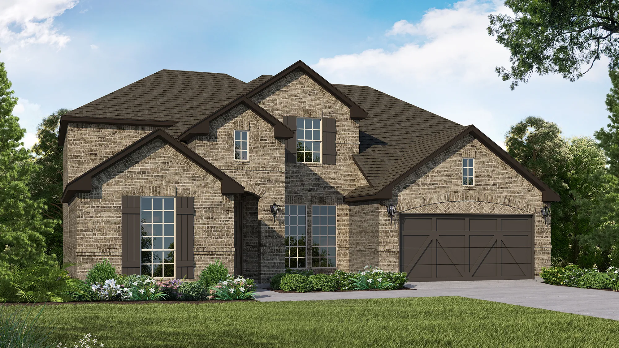 Plan 1686 Elevation A by American Legend Homes
