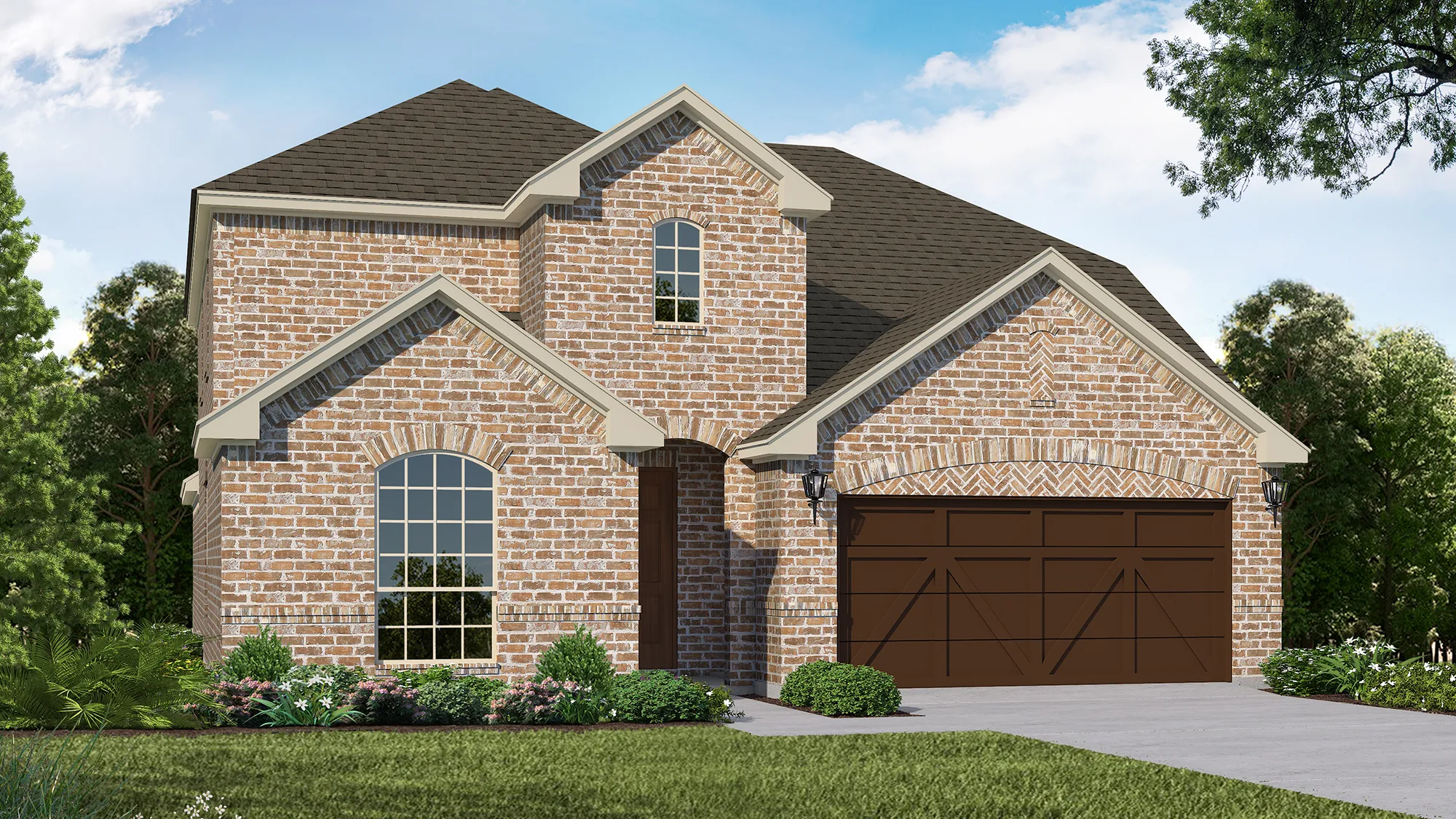 Plan 1525 Elevation A by American Legend Homes