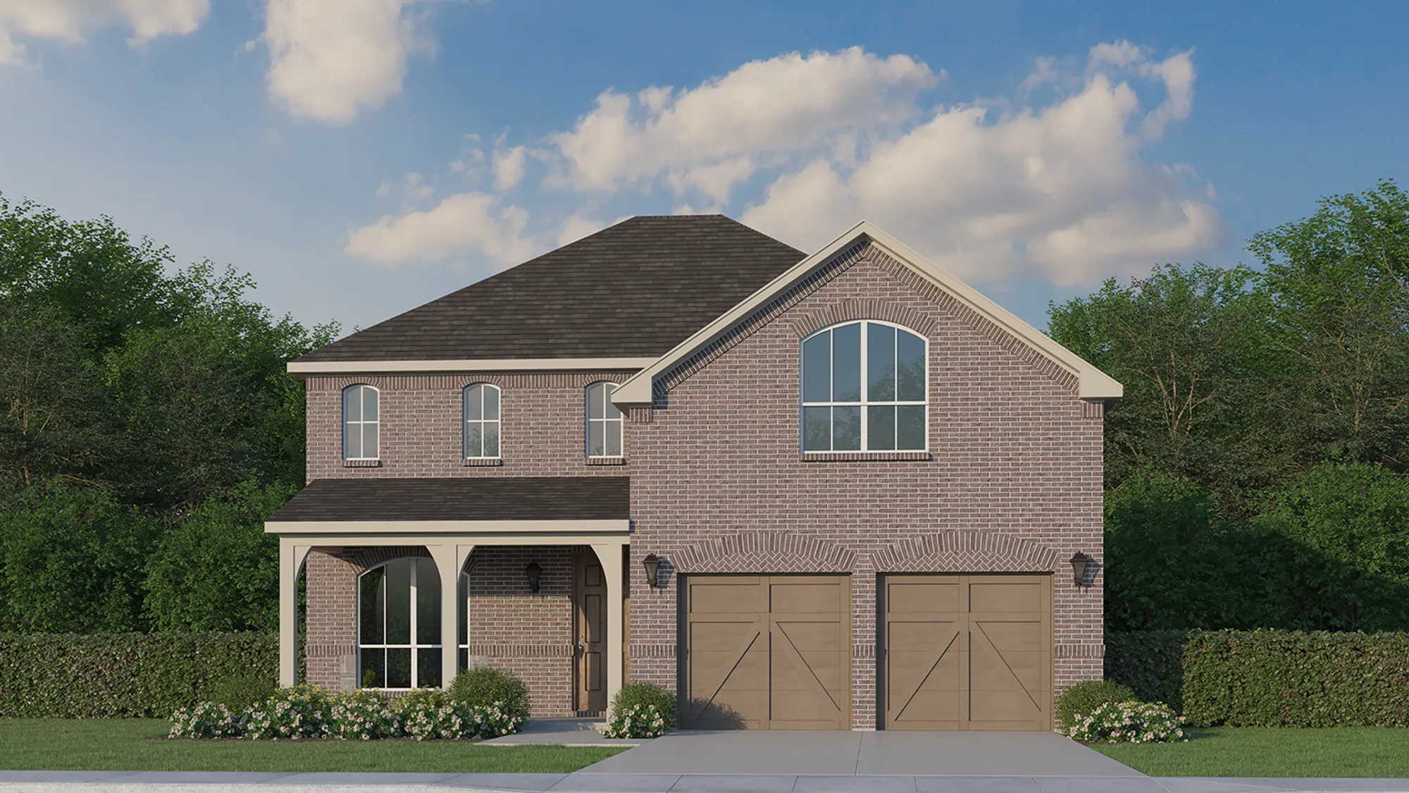 Plan 1542 Elevation A by American Legend Homes