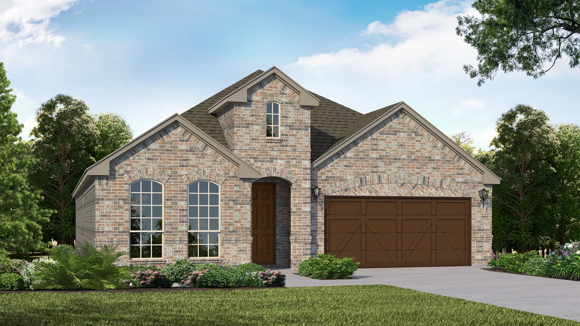 Plan 1519 Elevation A by American Legend Homes