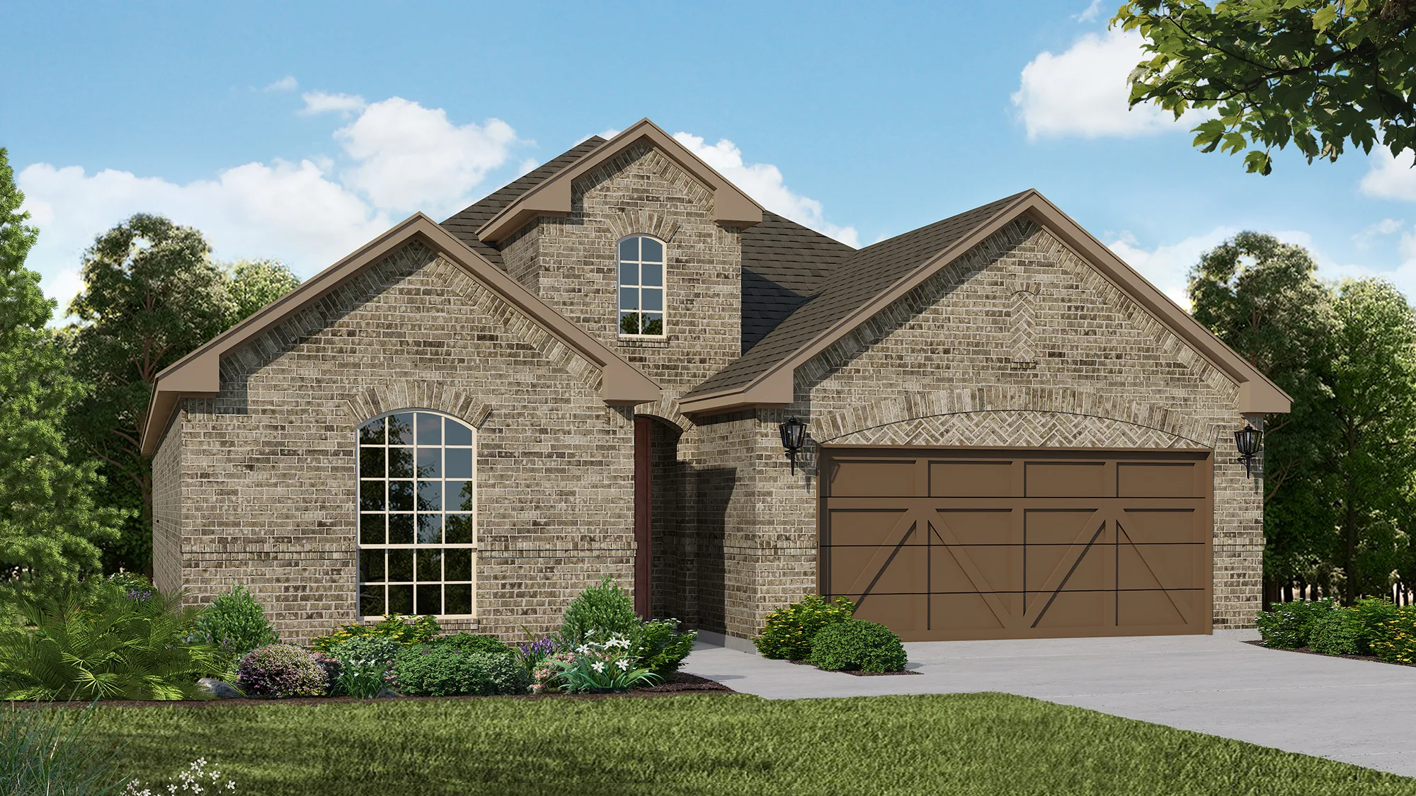 Plan 1530 Elevation A by American Legend Homes
