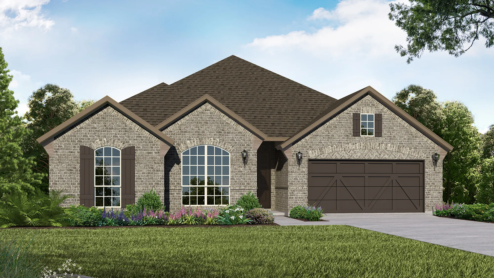 Plan 1685 Elevation A by American Legend Homes
