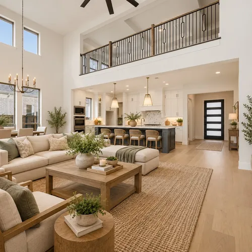 Virtually staged photo - family room