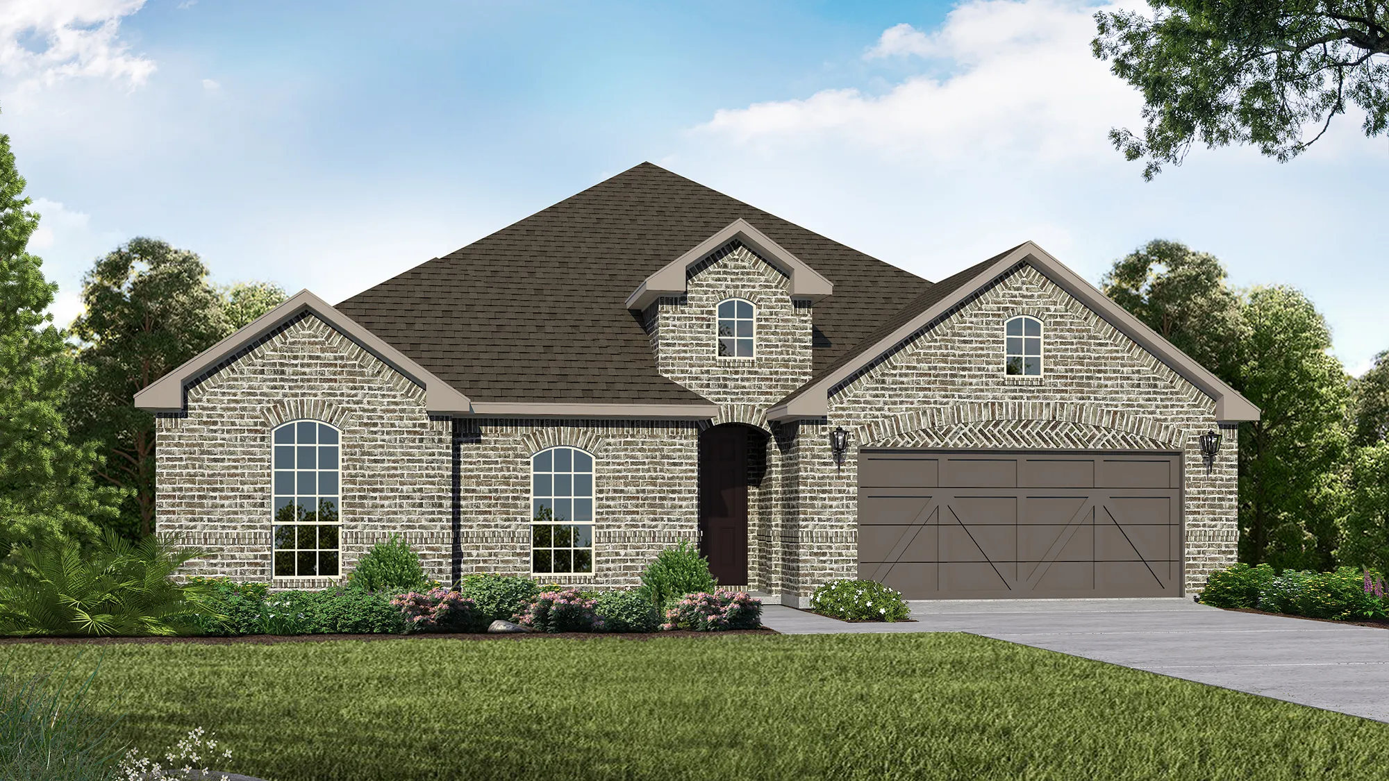 Plan 1683 Elevation A by American Legend Homes