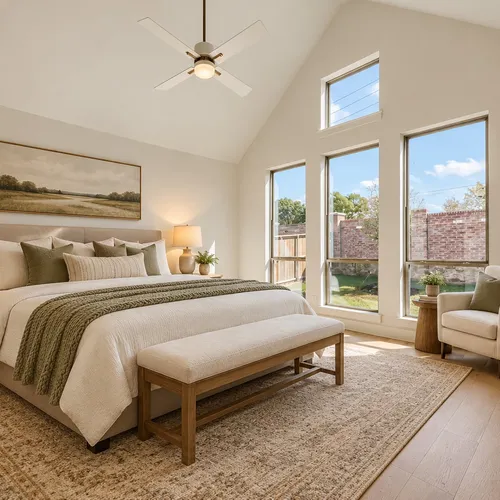 Virtually staged photo - main bedroom