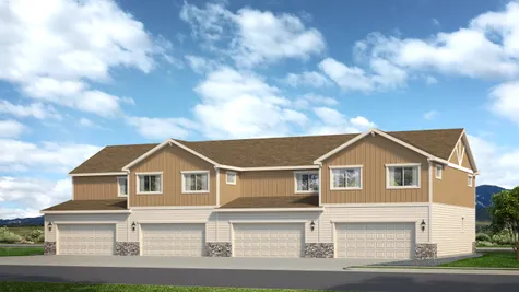 Exterior Townhome rendering (Back of Building)