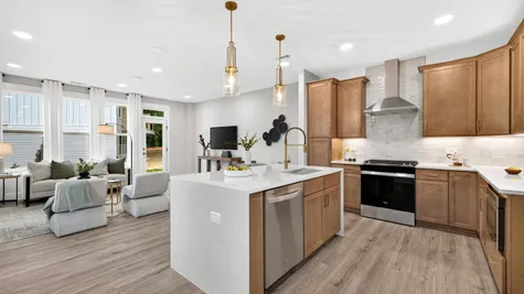 Kitchen Waterfall Island (Model Home)