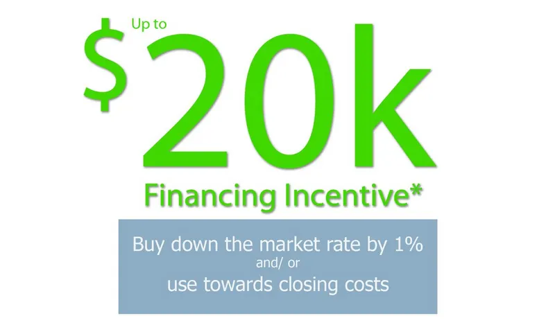 UP TO $20K TOWARDS FINANCING!