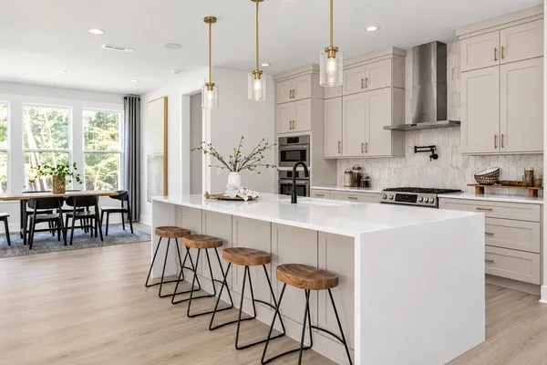 Gourmet Kitchen with Waterfall Countertop