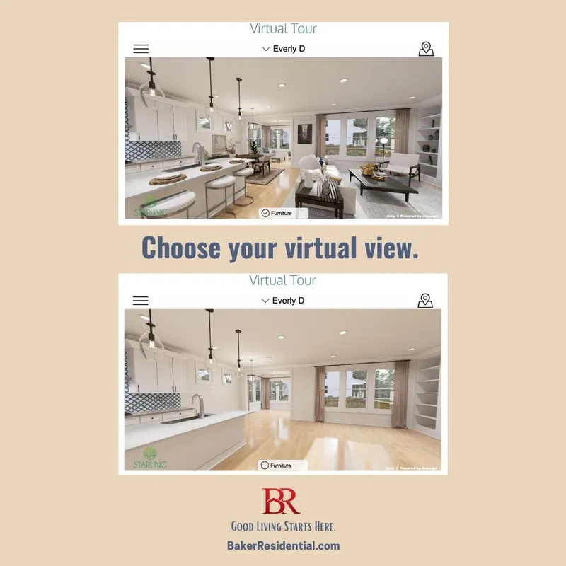 Baker Residential new home Anewgo virtual tours