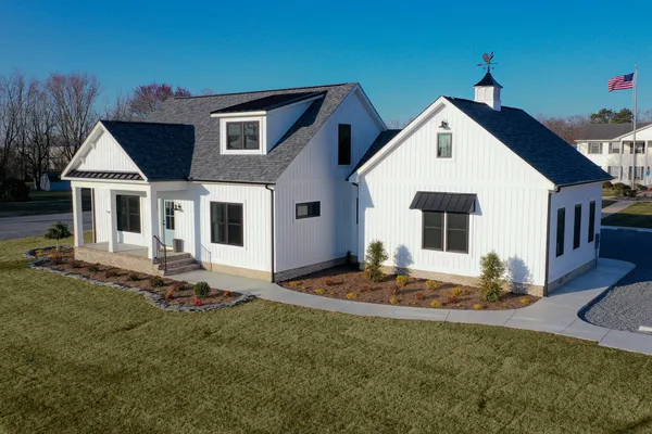 Beracah's Hayshaker model is a modern farmhouse Cape Cod with unfinished upstairs.
