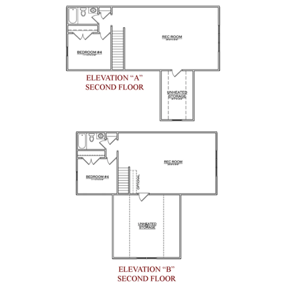 Second Floor (Elevation A & B)