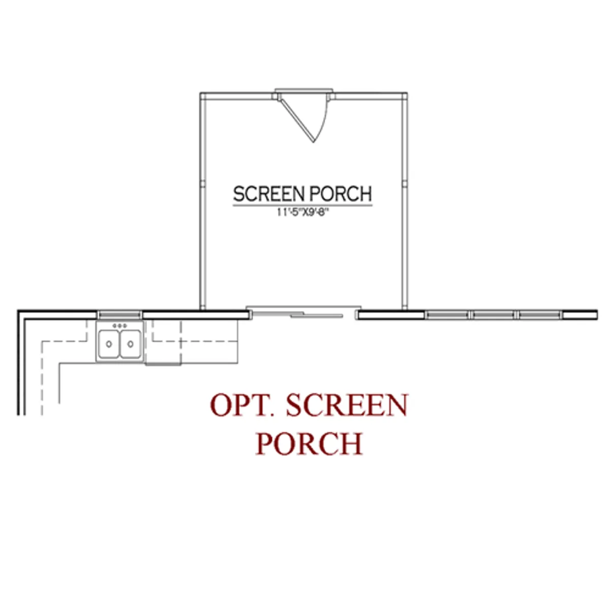 The Gaston Optional Screen Porch