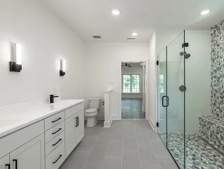 bathroom in a new 55+ community home