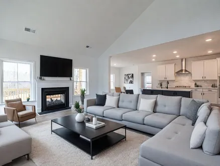 The Calabria | Virtually Staged Family Room