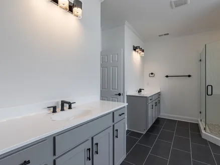bathroom in a new custom home in goochland va