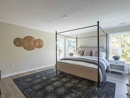 bedroom in a new custom home in goochland va