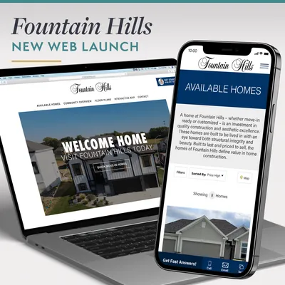 Fountain Hills Web Launch on a Laptop and iPhone