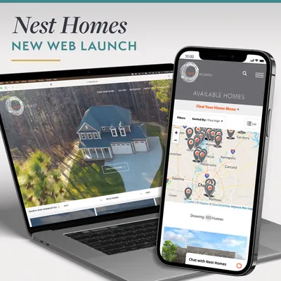Nest Homes Web Launches on laptop and iPhone