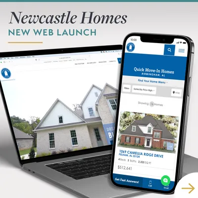 Newcastle Homes Web Launches on laptop and iPhone