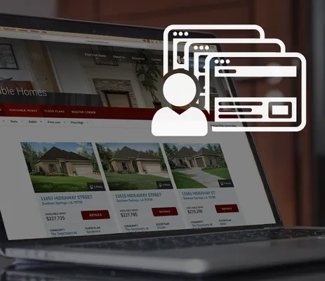 screen of available homes with a graphic of open tabs