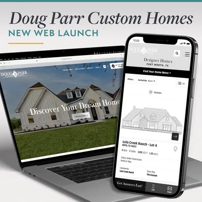 Doug Parr Custom Homes Website on Laptop and iPhone
