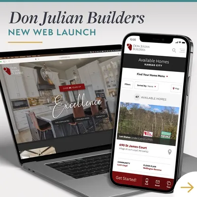 Don Julian Builder Web Launch on laptop and iPhone