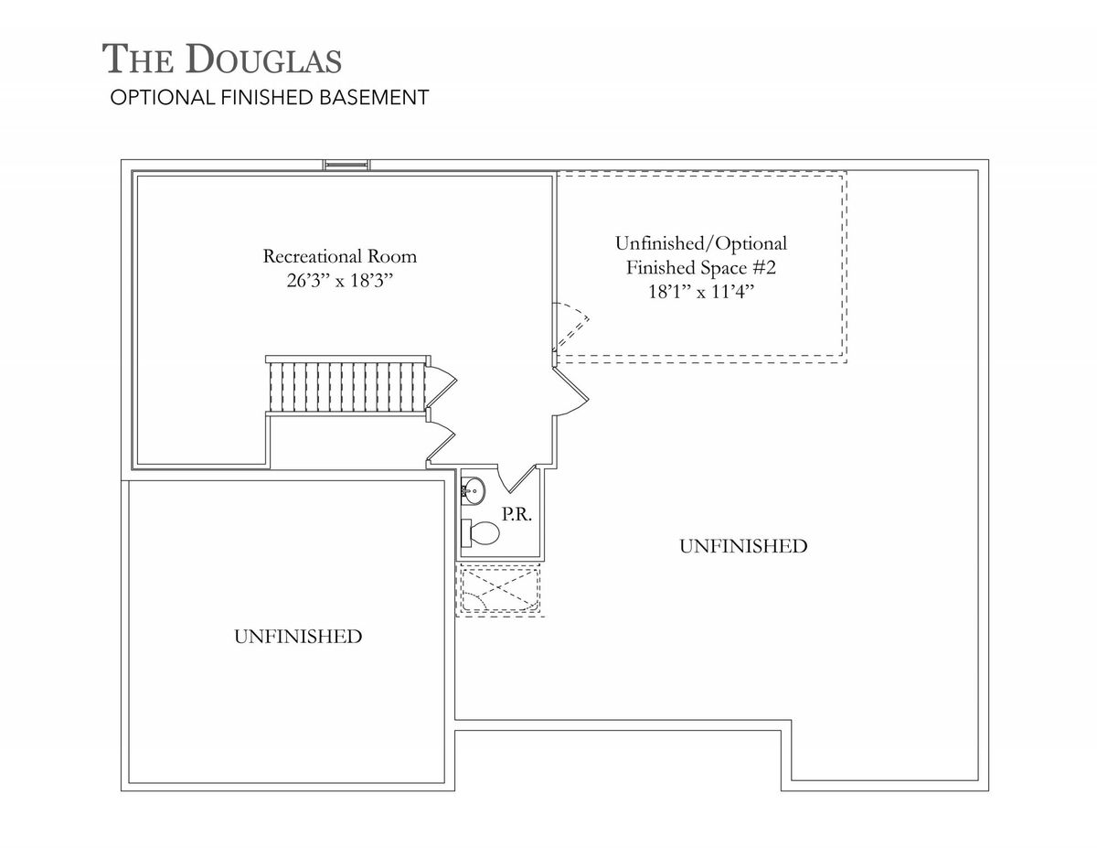 The Douglas Optional Finished Basement Plan