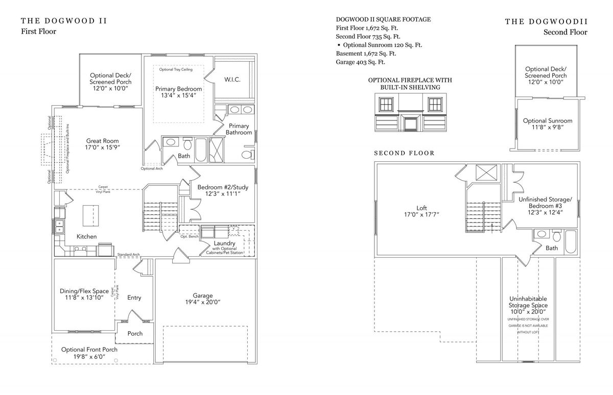 The Dogwood II Ranch-Style Single-Family Plan Layout