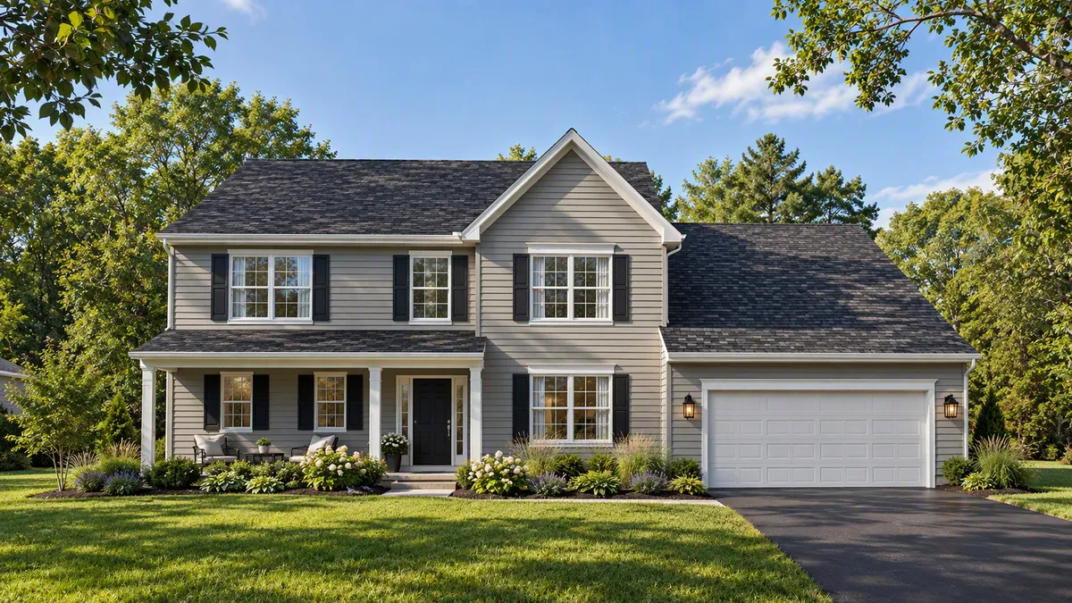 The Empire Standard Elevation at Wicklow Heights Community in Oxford, PA