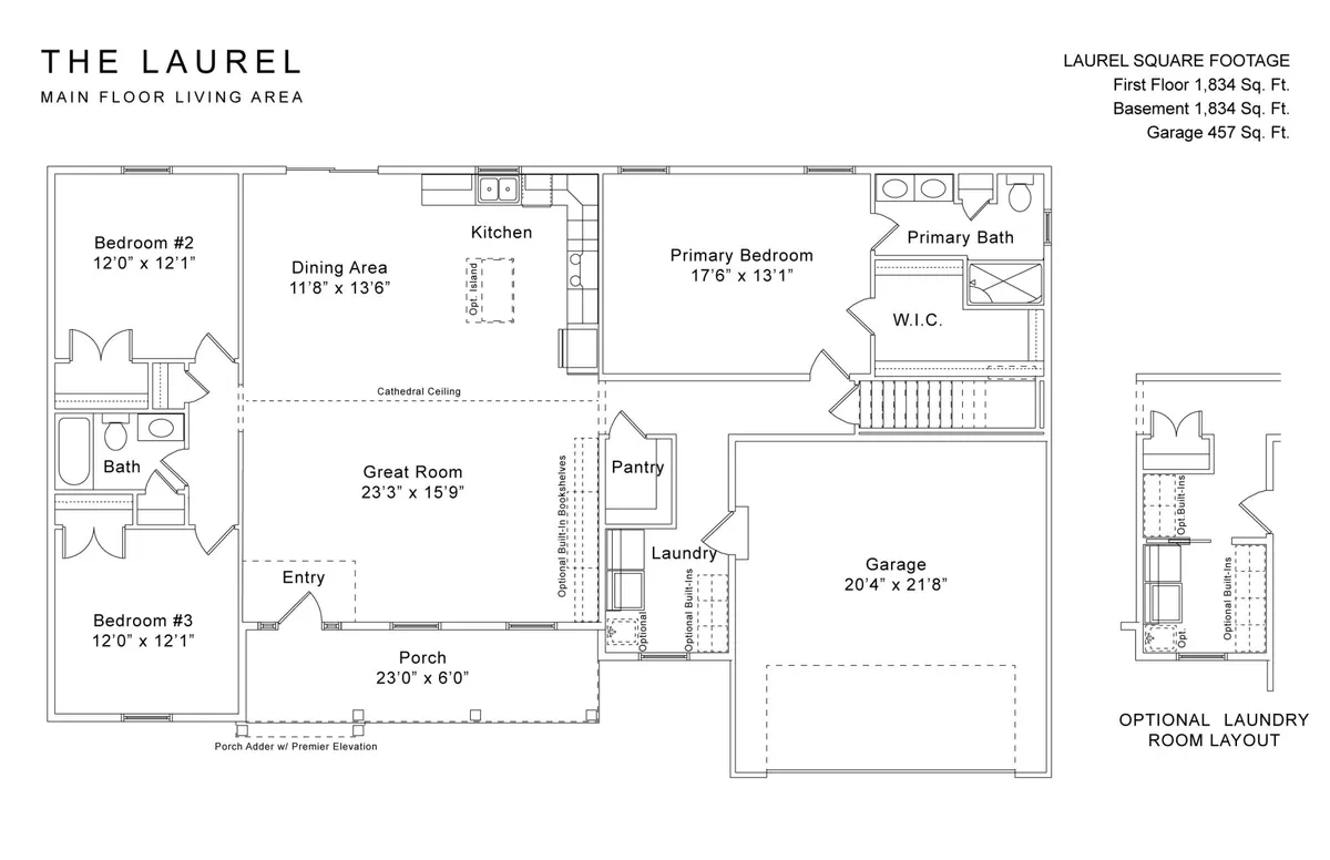 The Laurel Main Floor Living Plan