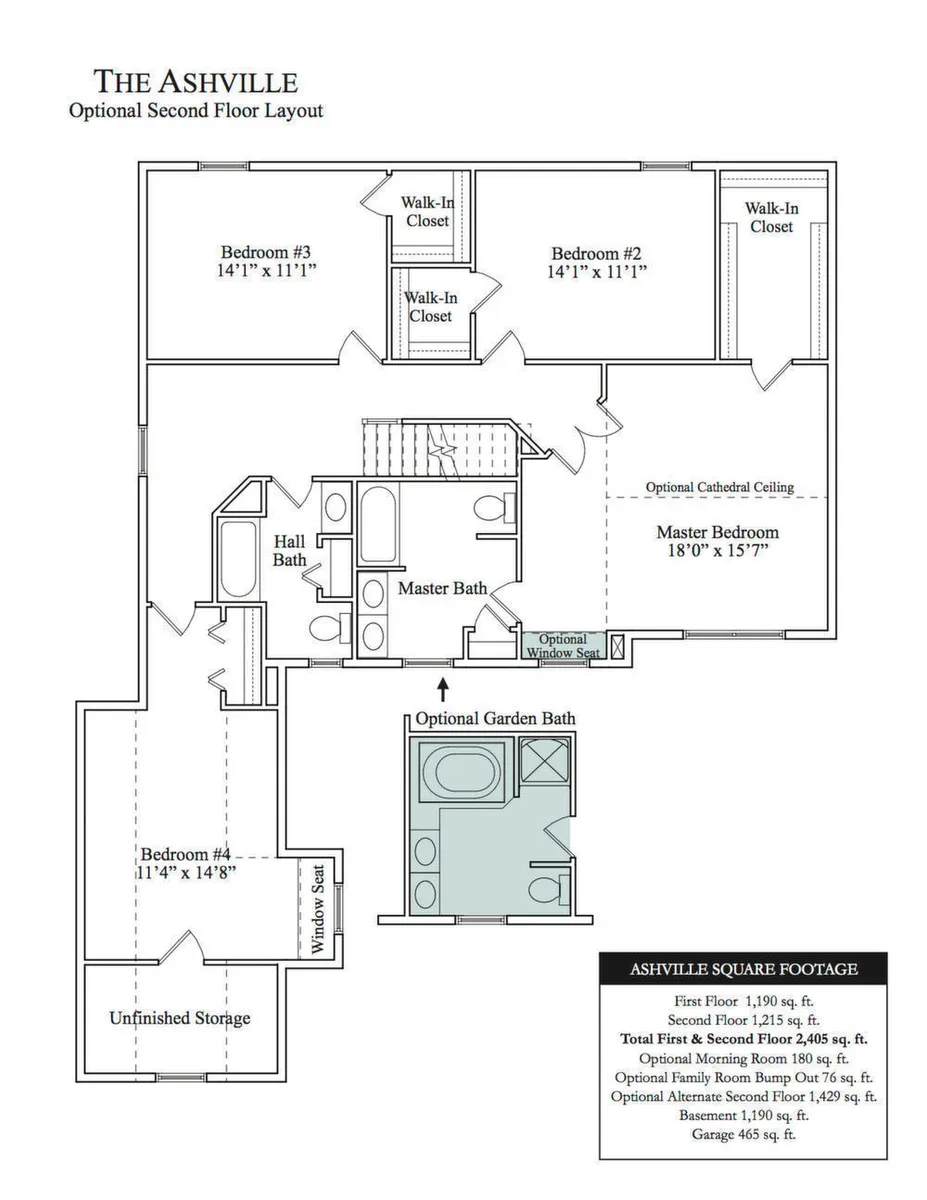 Ashville Optional 2nd Floor Plan
