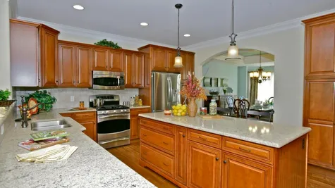 Kitchen with Granite and Maple Cabinets