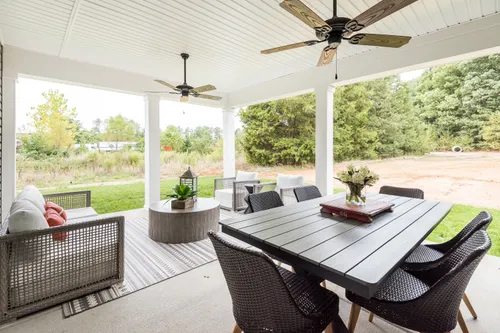 covered patio model home outdoor living space