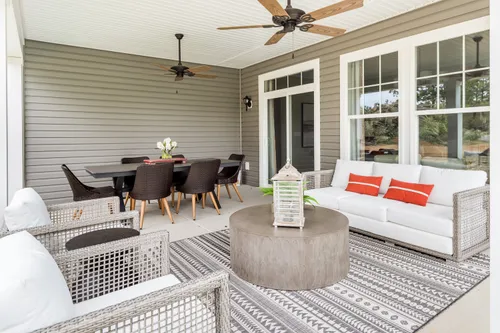 model home covered patio