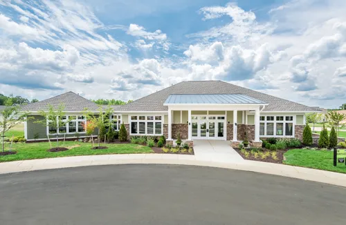 Barley Woods Clubhouse Exterior Front view 55+ Living resort style amenities Cornerstone Homes