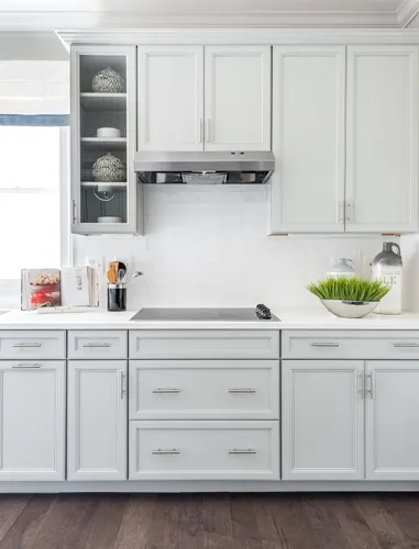 The Washington Gourmet Kitchen Stove and Range White Cabinets Cornerstone Homes