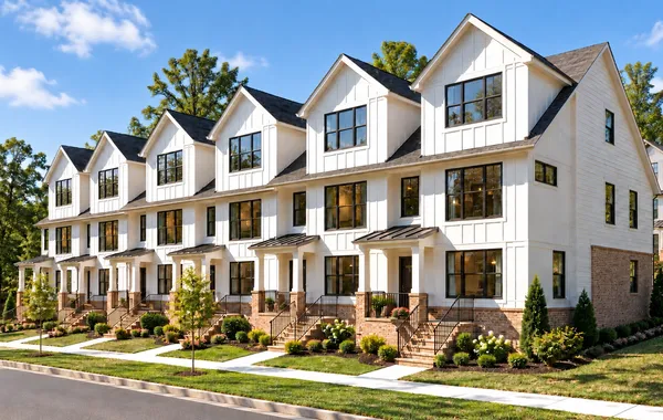 Front of Faris Park townhomes
