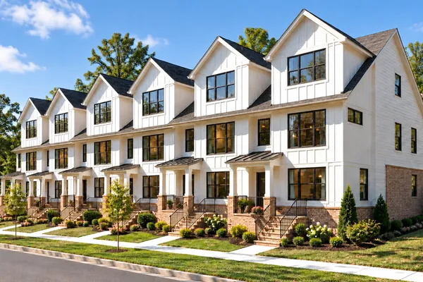 Front of Faris Park townhomes