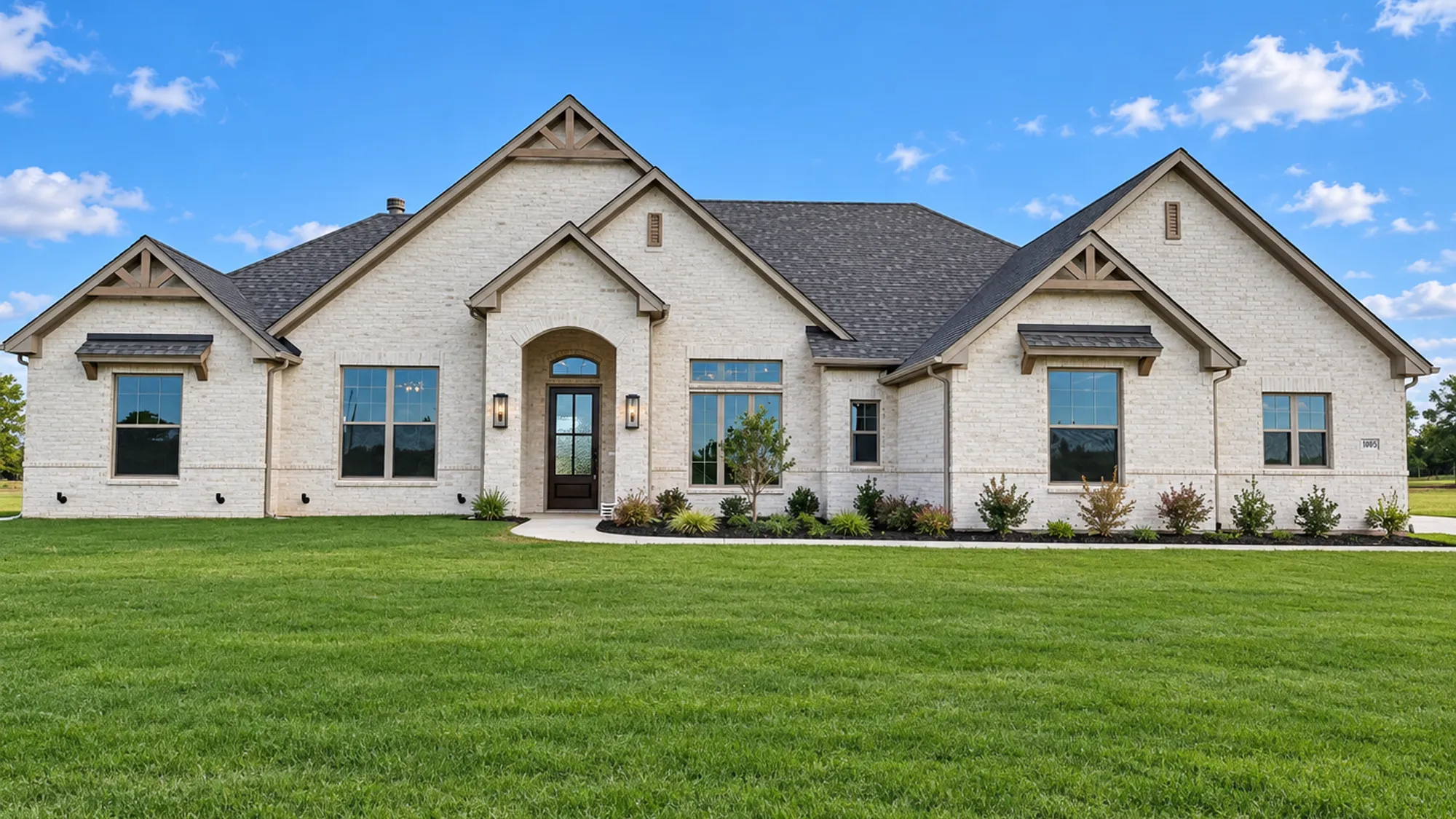 Front Elevation of the Emily plan at 1005 Brock Heights Ct, Brock TX.