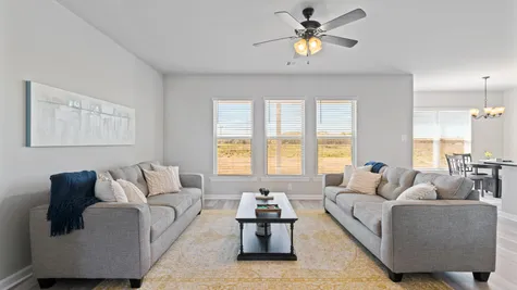 Acadian Meadows Model Home Living Room - DSLD Homes - Lafayette, LA