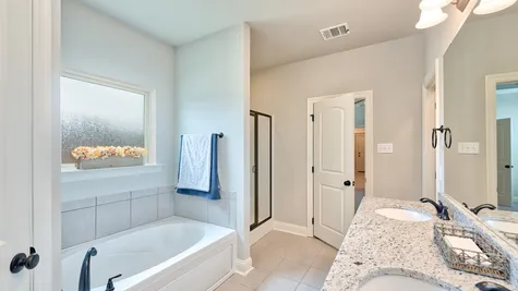 Master Bathroom with Tub and Shower - Lucien  Estates - DSLD Homes Shreveport