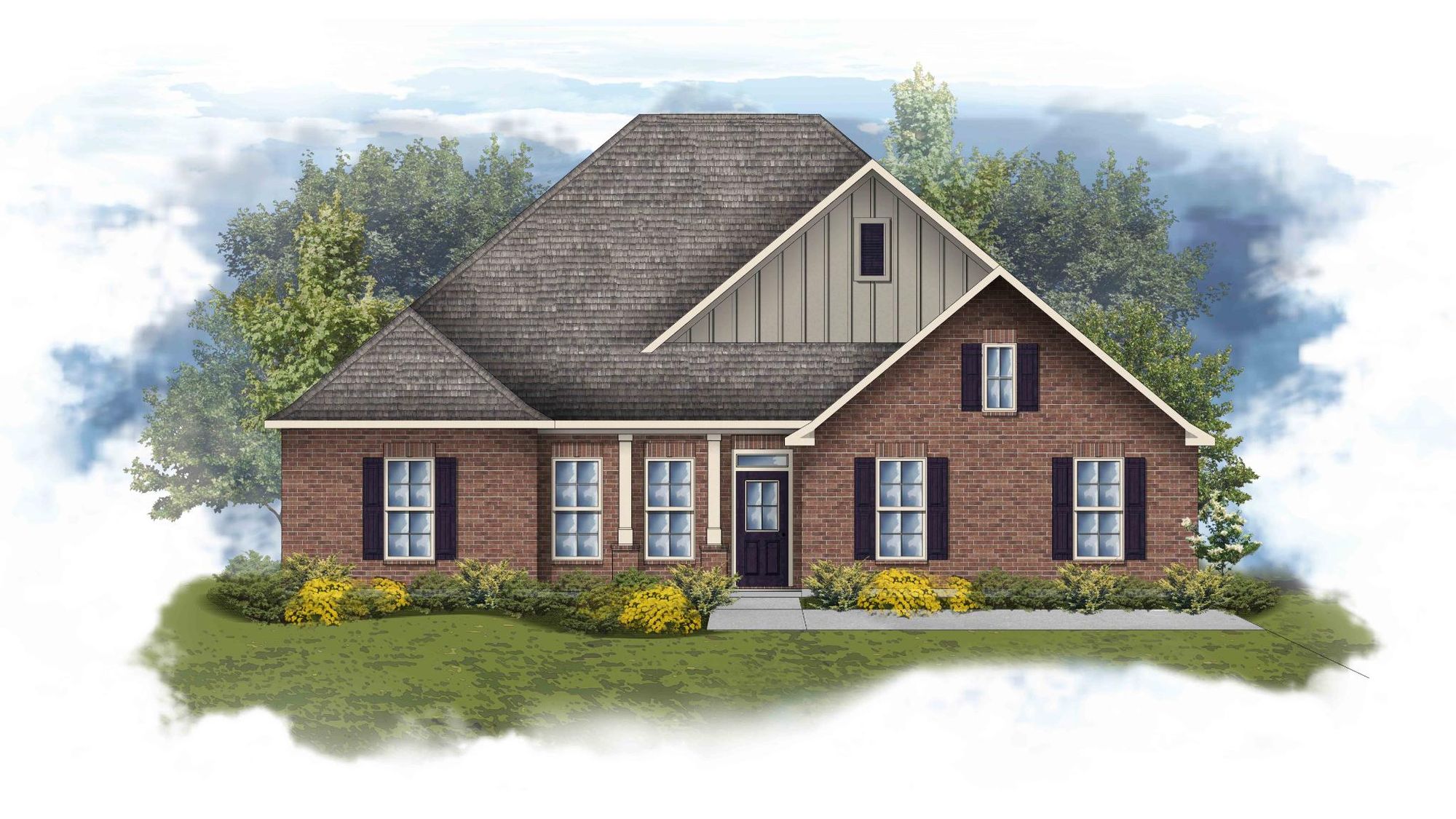 Conway II H - Front Elevation - DSLD Homes