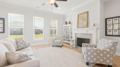 Model Home Living Room - DSLD Homes in Lake Charles - The Cove at Morganfield